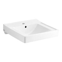 American Standard 9024001EC.020 Decorum 20" x 18 1/4" White Vitreous China Wall-Mount Lavatory with EverClean and Single Faucet Hole