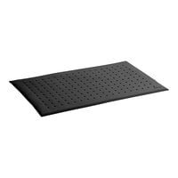 Choice 3' x 5' Black Grease-Resistant Anti-Fatigue Closed-Cell Nitrile Rubber Floor Mat with Drainage Holes - 5/8" Thick