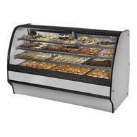 True TGM-DC-77-SC/SC-S-S 77 1/4" Curved Glass Stainless Steel Dry Bakery Display Case with Stainless Steel Interior