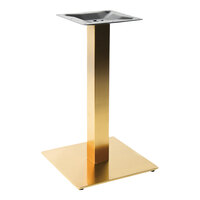 Art Marble Furniture 23" Square Gold Stainless Steel Bar Height Table Base