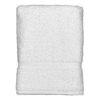 Garnier-Thiebaut Bora 27" x 54" White Cotton / Polyester Bath Towel 13 lb. - 24/Case