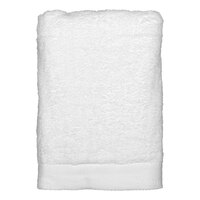 Garnier-Thiebaut Royal 27" x 54" White 100% Zero-Twist Combed Terry Cotton Bath Towel 13.25 lb. - 18/Case
