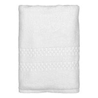 Garnier-Thiebaut Mistral 27" x 54" White 100% Combed Terry Cotton Bath Towel 17 lb. - 16/Case