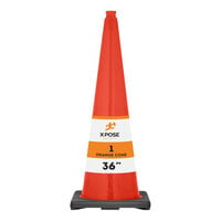 Xpose Safety 36" Orange Heavy-Duty PVC Traffic Cone with 10 lb. Base OTC36-1-X