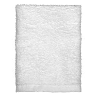 Garnier-Thiebaut Bora 12" x 12" White Cotton / Polyester Wash Cloth 1 lb. - 240/Case