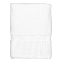 Garnier-Thiebaut Epure Plus 27" x 54" White 100% Combed Terry Cotton Bath Towel 16.25 lb. - 12/Case