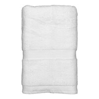 Garnier-Thiebaut Royal 20" x 39" White 100% Zero-Twist Combed Terry Cotton Hand Towel 6.75 lb. - 30/Case