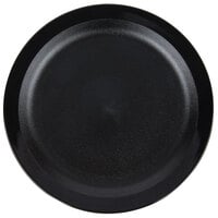 Cambro 9CWNR110 Camwear 9" Black Polycarbonate Narrow Rim Plate - 48/Case