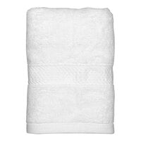 Garnier-Thiebaut Zonda 16" x 30" White 100% Combed Terry Cotton Hand Towel 5 lb. - 72/Case