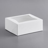 Baker's Mark 10 1/4" x 8" x 4" White Auto-Popup Window Cake / Donut / Bakery Box - 200/Case