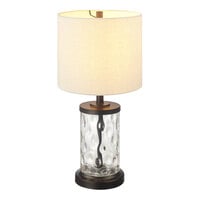 Globe 20" Farmhouse Oil-Rubbed Bronze Table Lamp with Fillable Watered Glass Base - 120V, 60W