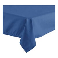 Oxford Rectangular Royal Blue 100% Spun Polyester Hemmed Cloth Table Cover