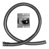 Stern-Williams T-35 3" x 1 3/4" x 3 3/4" Stainless Steel Wall Bracket and 30" Heavy-Duty Rubber Hose