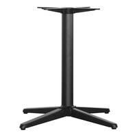 NOROCK Trail 30" x 30" Sandstone Black Zinc-Plated Powder-Coated Steel Self-Stabilizing Outdoor / Indoor Counter Height Table Base