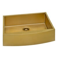 Ruvati RVH9880GG Terraza 36" x 22" Matte Gold Brass Tone Stainless Steel Farmhouse Apron-Front Sink
