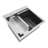 Ruvati RVQ5221 Merino 21" x 20" Stainless Steel Outdoor Drop-In Workstation Sink