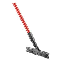 Libman 1559 Black Swivel Grout / Scrub Brush with 60" Handle - 6/Case