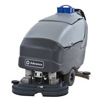 Advance SC750 26D 56112396 26" Cordless Walk Behind Disc Floor Scrubber with 310 Ah Wet Batteries and Onboard Charger - 21 Gallon, 24V, 250 RPM