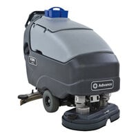 Advance SC800 34D 56112465 34" Cordless Walk Behind Floor Scrubber with 310 Ah Wet Batteries, Charger, and Pad Holders - 25 Gallon, 24V, 270 RPM
