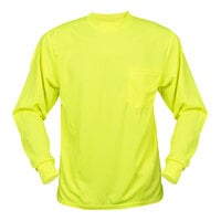 Cordova Cor-Brite Hi-Vis Lime Mesh Long Sleeve Safety Shirt
