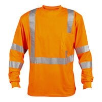 Cordova Cor-Brite Type R Class 3 Hi-Vis Orange Mesh Long Sleeve Safety Shirt with Reflective Tape