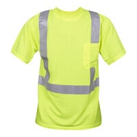 Cordova Cor-Brite Type R Class 2 Hi-Vis Lime Mesh Short Sleeve Safety Shirt with Reflective Tape