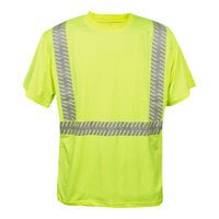 Cordova Cor-Brite Type R Class 2 Hi-Vis Lime Comfort Stretch Short Sleeve Safety Shirt with Reflective Tape