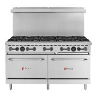 Wolf WX60-10BN WX Series Natural Gas 60" Manual Range with 10 Burners and 2 Standard Ovens - 340,000 BTU