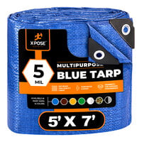 Xpose Safety Blue Weather-Resistant 5 Mil Multipurpose Polyethylene Tarp