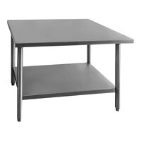 Winholt DTS-3072-HKD 30 inch x 72 inch 16 Gauge 300 Stainless Steel Work Table with Undershelf