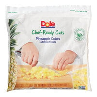 Dole Chef-Ready Cuts IQF Cubed Pineapple 5 lb. - 2/Case