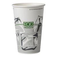 Eco-Products GreenStripe 16 oz. PLA Compostable Paper Cold Cup - 1000/Case