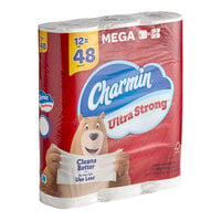 Charmin Ultra Strong 2-Ply 242 Sheet Toilet Paper Mega Roll - 48/Case