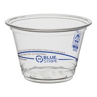 Eco-Products BlueStripe 9 oz. RPET Plastic Cold Cup - 1000/Case