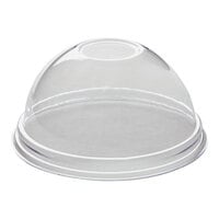 Eco-Products GreenStripe 12, 16, and 22 oz. PLA Compostable Dome Paper Cold Cup Lid with Hole - 1000/Case