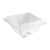 Sioux Chief 861-3PX 861 Series SquareMax 14 1/8" Square PVC Floor Sink with 6 3/8" Sump Depth and 3" Outlet
