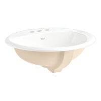 American Standard 0476928.020 Aqualyn 20 3/8" x 17 3/8" White Vitreous China Less Overflow Single Bowl Drop-In Sink with 4" Centerset