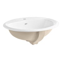 American Standard 0475047.020 Aqualyn 20 3/8" x 17 3/8" White Vitreous China Single Bowl Drop-In Sink with Center Hole