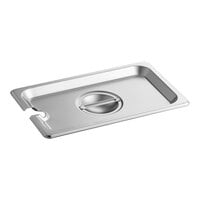 Choice 1/4 Size Stainless Steel Slotted Steam Table / Hotel Pan Cover