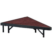 National Public Seating SP368C Portable Stage Pie Unit with Red Carpet - 36" x 8"