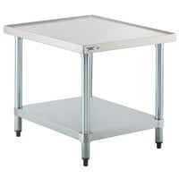 Regency 30" x 24" 18-Gauge Stainless Steel Mixer Table with Galvanized Legs and Undershelf