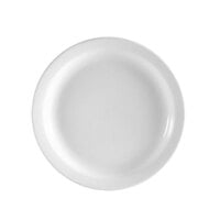 CAC NCN-9 Clinton 9 1/2" Bright White Narrow Rim Porcelain Plate - 24/Case