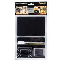 American Metalcraft TAGA6WT 6" x 4" Mini Chalk Cards and Marker Display Kit - 20/Pack