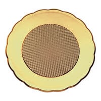 Welcome Home Brands 13 3/8" Gold Round Plastic Medoro Tray - 60/Case