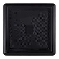 Welcome Home Brands 7 7/8" Black Square Plastic Medoro Tray - 120/Case