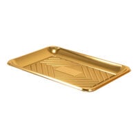 Welcome Home Brands 11 9/16" x 8 1/4" Gold Rectangular Plastic Kado Tray - 200/Case
