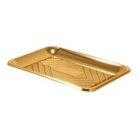 Welcome Home Brands 10 5/8" x 7 1/2" Gold Rectangular Plastic Kado Tray - 300/Case