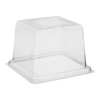Welcome Home Brands 3 3/4" x 3 1/8" Clear PET Square Mini Medoro Tray Dome Lid - 300/Case