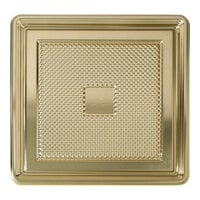 Welcome Home Brands 11" Gold Square Plastic Medoro Tray - 100/Case