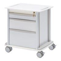 Omnimed 23 1/8" x 19" x 25" Undercounter 3-Drawer Medical Storage Cart with 3" Casters 351000